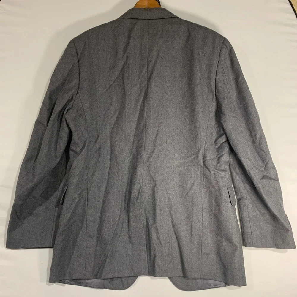Vintage Stonehaven Pure Wool Gray Blazer Mens 42MS‎ Made in USA Sport Coat